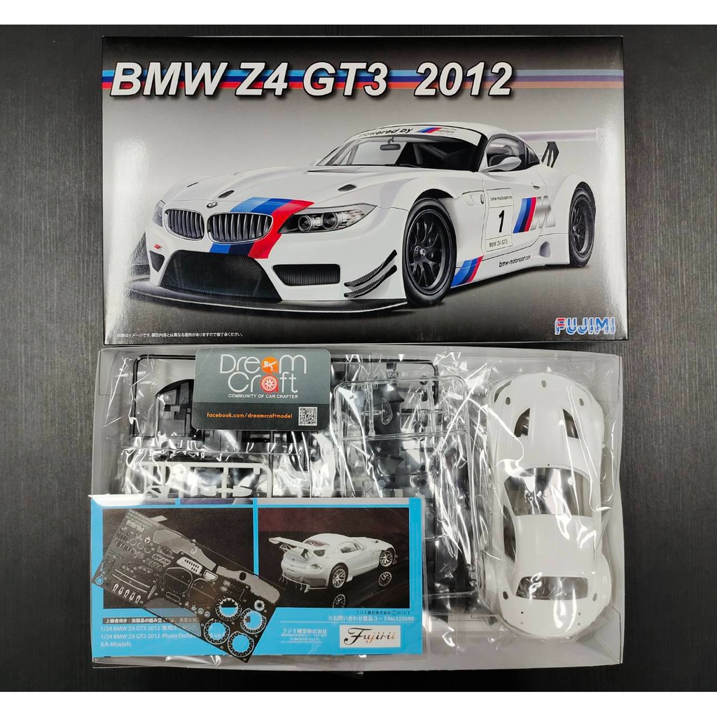 FUJIMI 1/24 BMW Z4 GT3 12 W/ETCHING PARTS (โมเดลรถยนต์ Model dreamCraft)