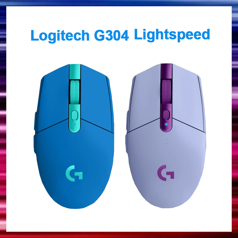 Logitech G304 Lightspeed Wireless Gaming Mouse in Color blue/purple Limited Edition 12K Hero Sensor เมาส์ไร้สาย สีฟ้าและสีม่วง สำหรับเล่นเกม