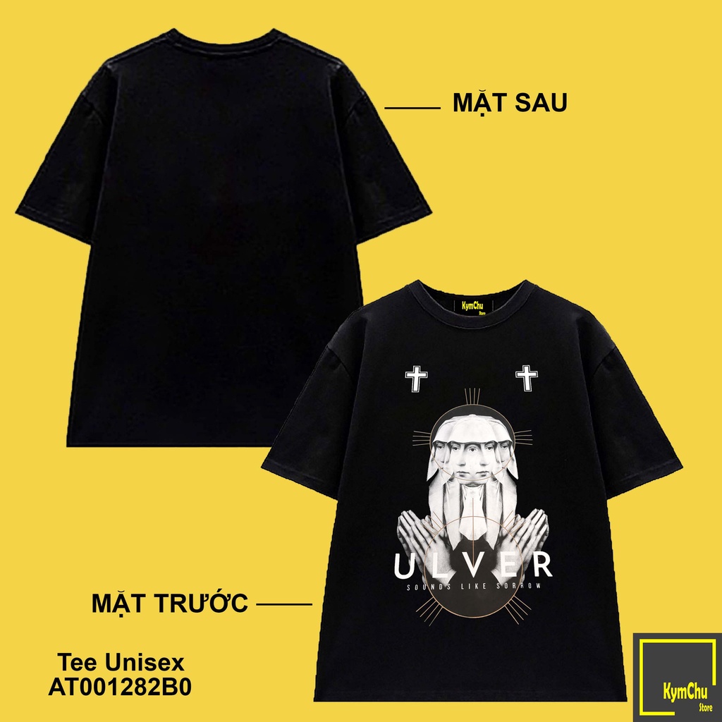 เสื้อยืดทรงหลวม ULVER | เสื้อยืดแขนที | พิมพ์ลายแขนกุดโอเวอร์ไซส์ | ร้านคิมชู | ร้านค้าเวียดนาม
