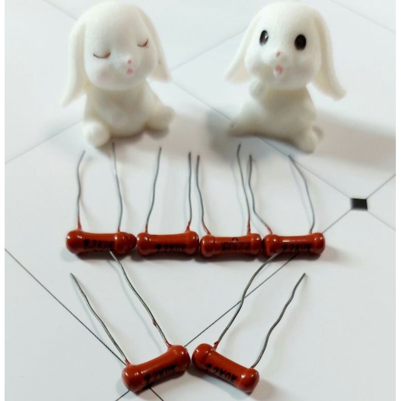 Resistor2.2K_1/2W อะไหล่เครื่องเสียงแอมป์หลอด