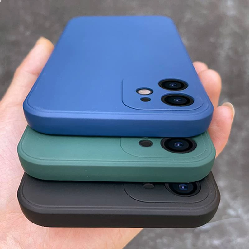เคสซิลิโคนนิ่ม กรอบสี่เหลี่ยม หรูหรา สําหรับ iPhone 12 Mini 11 Pro Max iPhone X Xs Xr 7 8 6 6s Plus SE 2020 2022 SE3