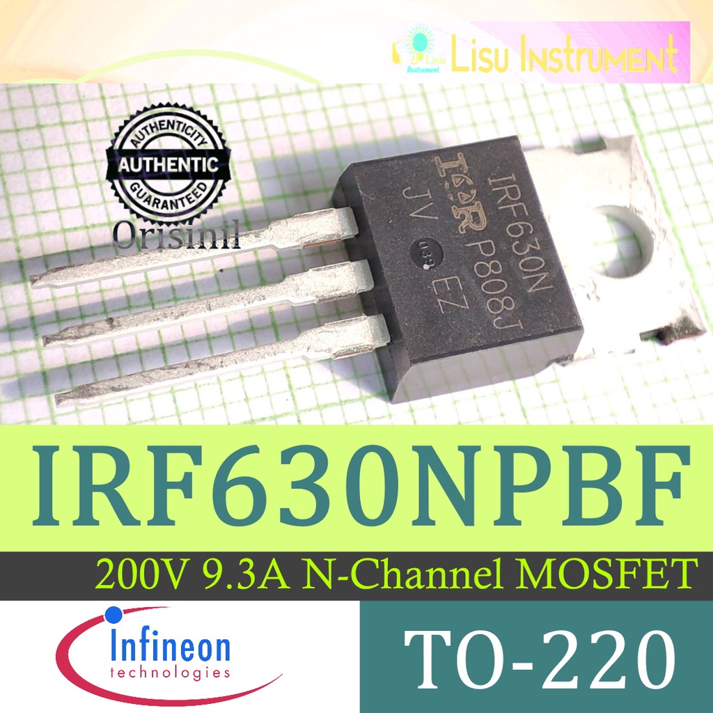 IRF630N 200V 9.3A 82W N-Channel MOSFET TO-220 IRF630NPBF Infineon