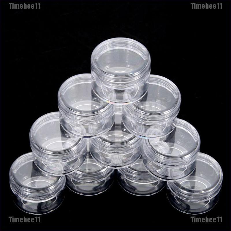 ตลับใสใส่เครื่องสำอาง 10 ชิ้น