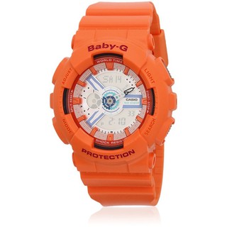 Casio Baby-G นาฬิกาข้อมือผู้หญิง สายเรซิ่นรุ่นBA-110SN-4ADR-Orange