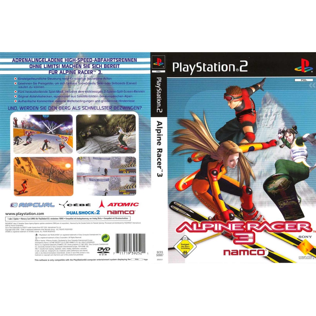 แผ่นเกมส์ PS2 Alpine Racer 3 คุณภาพ ส่งไว (DVD)