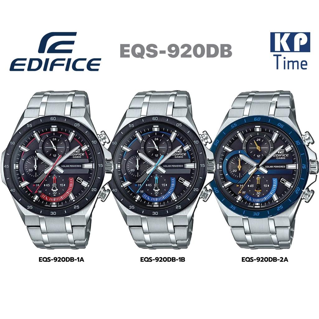 Casio Edifice Solar นาฬิกาข้อมือผู้ชาย รุ่น EQS-920DB ของแท้ประกันศูนย์ CMG