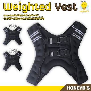 เสื้อกั๊กถ่วงน้ำหนัก สำหรับออกกำลังกาย ขนาด 5 กก. และ 8 กก. Weighted Vest Strength Training