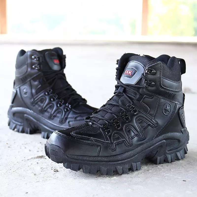 Army SWAT ขนาดบวก 39-46 ผู้ชายรองเท้าเดินป่ากลางแจ้งฤดูหนาว Hunter Military Tactical Boots