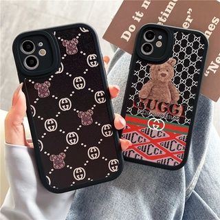 เคสโทรศัพท์มือถือหนังนิ่ม ลายหมีน่ารัก สําหรับ Vivo V2043 1901 1902 1904 1906 V2026 V2027 V2029 1938 1935 1915 1819 1806 1907 1820 Y93 X50 X60 X70 PRO