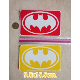 สติ๊กเกอร์แบทแมน 9.5x15.5 cm. batman สติ๊กเกอร์ติดรถยนต์ ติดผนัง ติดของเล่น การ์ตูน ยอดมนุษย์