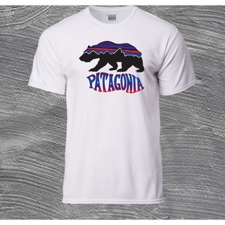 เสื้อยืดแขนสั้น ผ้าฝ้ายแท้ พิมพ์ลาย Patagonia Cross-Border สไตล์เรโทร สําหรับผู้ชาย และผู้หญิง