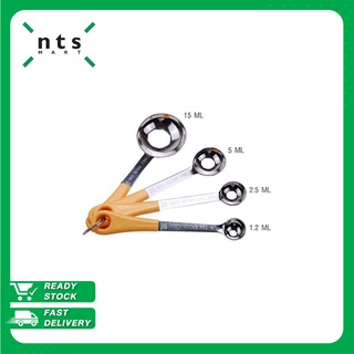 NTS ช้อนตวง4ขนาด ด้ามจับพลาสติก NTS1-SN4690