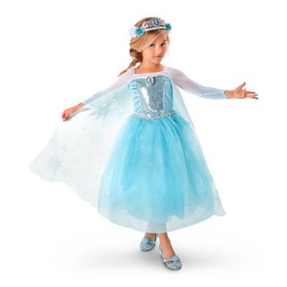 Disney Store Frozen Elsa Dress Costume Size 7/8,9/10 yrs