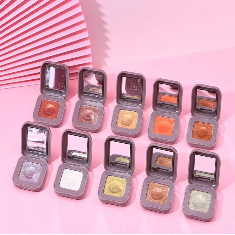 C91 Lameila อายแชโดว์เนื้อดินน้ำมัน ชิมเมอร์แน่นๆ ตลับละ 1 สี มีกระจกในตัว ดีงามมากก C.91