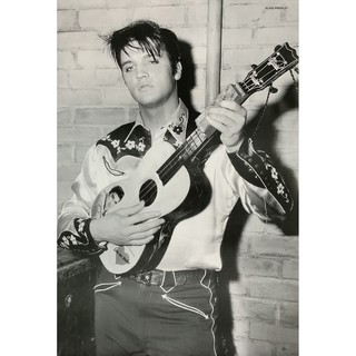 โปสเตอร์ รูปถ่าย ราชา ร็อก เอลวิส เพรสลีย์ Elvis Presley POSTER 23”x34” American Singer King of Rock and Roll V8