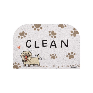 [MT02-00000011] พรมเช็ดเท้า พรมดักฝุ่น ลาย Mah Clean รุ่นหมาใหญ่ ขนาด 60x90 ซม (Mattii x หมาจ๋า)