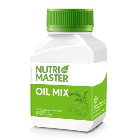 Nutrimaster Oil Mix ผลิตภัณฑ์เสริมอาหารเพื่อสุขภาพ น้ำมันสกัดเย็น 6 ชนิด ขนาด 30 แคปซูล