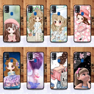 เคส Samsung M31 ลายการ์ตูนผู้หญิง ขอบนิ่มหลังแข็ง เคสมือถือ เคสโทรศัพท์ Case เคส TPU ขอบนิ่มหลังแข็ง ไม่ขูดตัวเครื่อง