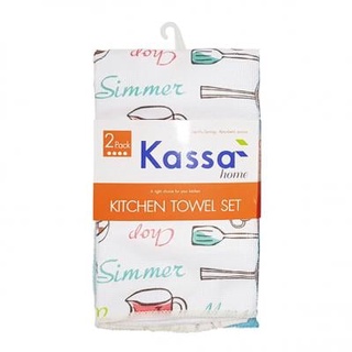 Homehapp  ผ้าไมโครไฟเบอร์ ลาย Gadget KASSA HOME ขนาด 41 x 48 ซม. (แพ็ค 2 ชิ้น) สีฟ้า