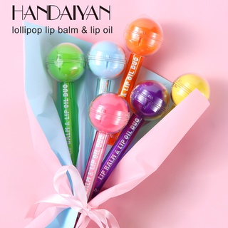 Handaiyan 2In1 ลิปสติก ลิปบาล์ม ลิปบาล์ม เปลี่ยนสี ให้ความชุ่มชื้น เปลี่ยนสีได้