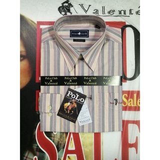 ☬Polo Valente" เสื้อเชิ้ตแขนสั้นลายริ้วผ้า COTTON CVC เนื้อแน่นสวมใส่สบายจัดลายใหม่มาลด 70% จาก 1,690 บาทเหลือ 490 บาท