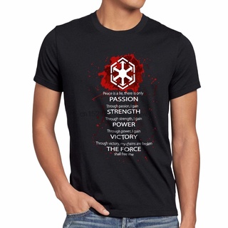 เสื้อยืดใหม่ 2022ขายดี เสื้อยืดแฟชั่น พิมพ์ลาย Sith Code Herren lord ritter luke rebellion darth wars vader star maulL X