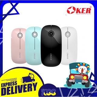 เม้าไม่มีสาย เมาส์ไร้สาย OKER i268 ULTRA-THIN WIRELESS MOUSE ประกัน 6 เดือน