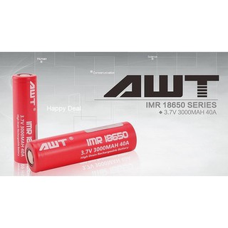 ถ่านฃาร์จ AWT IMR 18650 3000 มิลลิแอมป์ 40A