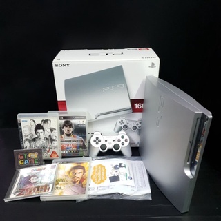 🎮 PS3 Slim Satin Silver 160 GB.Boxed  CECH-2500A SS Japan 🇯🇵 Menu Eng.🕹 CFW 4.88 Game ALL Zone 🌍 98%