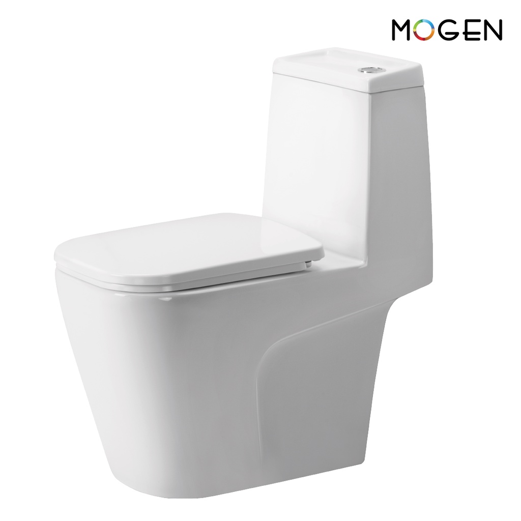 MOGEN MOS25 โถสุขภัณฑ์ชิ้นเดียว (ฝา Slow Close) FLUSH SENSOR สีขาว