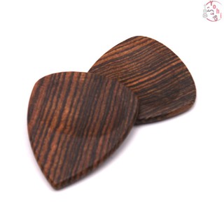 ปิ๊กกีตาร์ไม้สำหรับกีตาร์อะคูสติกอูคูเลเล่ bocote 2 ชิ้น