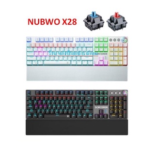 NUBWO ⚡️FLASH SALE⚡️ (ราคาพิเศษ) X28 SORCERER Mechanical Keybord คีย์บอร์ดเกมมิ่ง มาโคร Blue/Red/Switch -รับประกัน 2 ปี