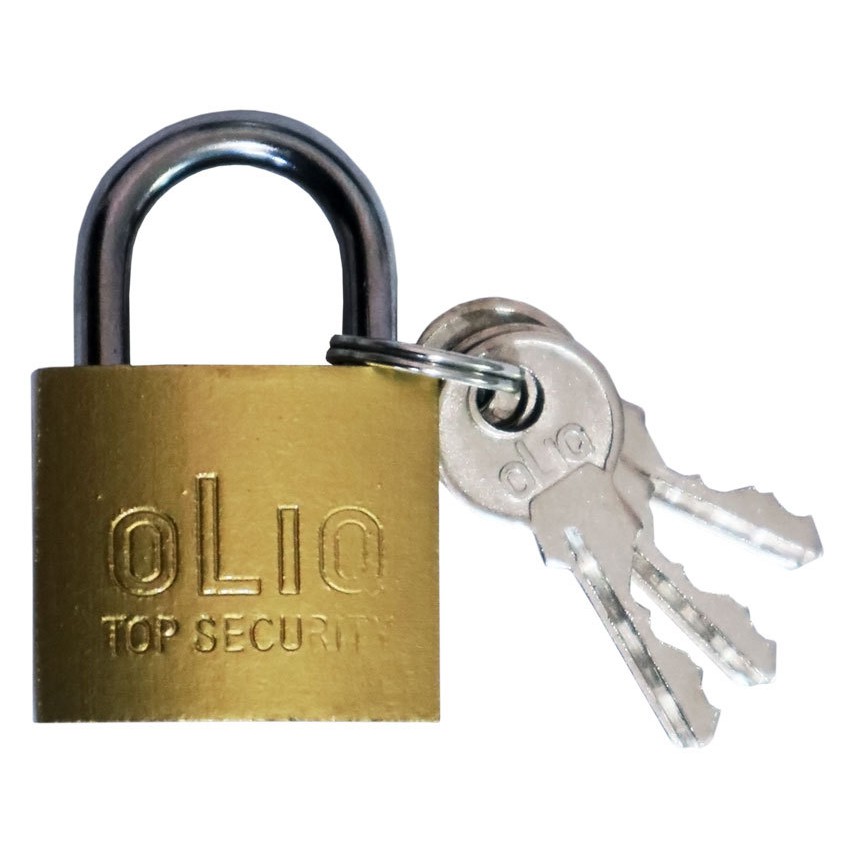 กุญแจสีเหลืองขนาด 30 มม. คอสั้น LPD OLIQ กุญแจรั้ว