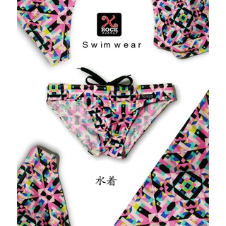 กางเกงว่ายน้ำชาย swimwear men รุ่น Digital Pink Swimwear