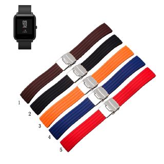 สายนาฬิกายางซิลิโคนอ่อนนุ่มสำหรับ Huami Amazfit Bip Lite Bip S U