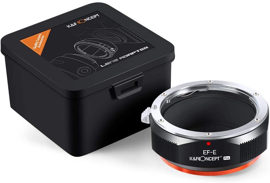 K&f อะแดปเตอร์เมาท์เลนส์กล้อง EOS เป็น E เมาท์เลนส์ Canon EF EF-S เป็นเมาท์ E NEX พร้อมเคลือบเงา สําหรับ Sony A6000 A6400 A7II A5100 A7 A7RIII