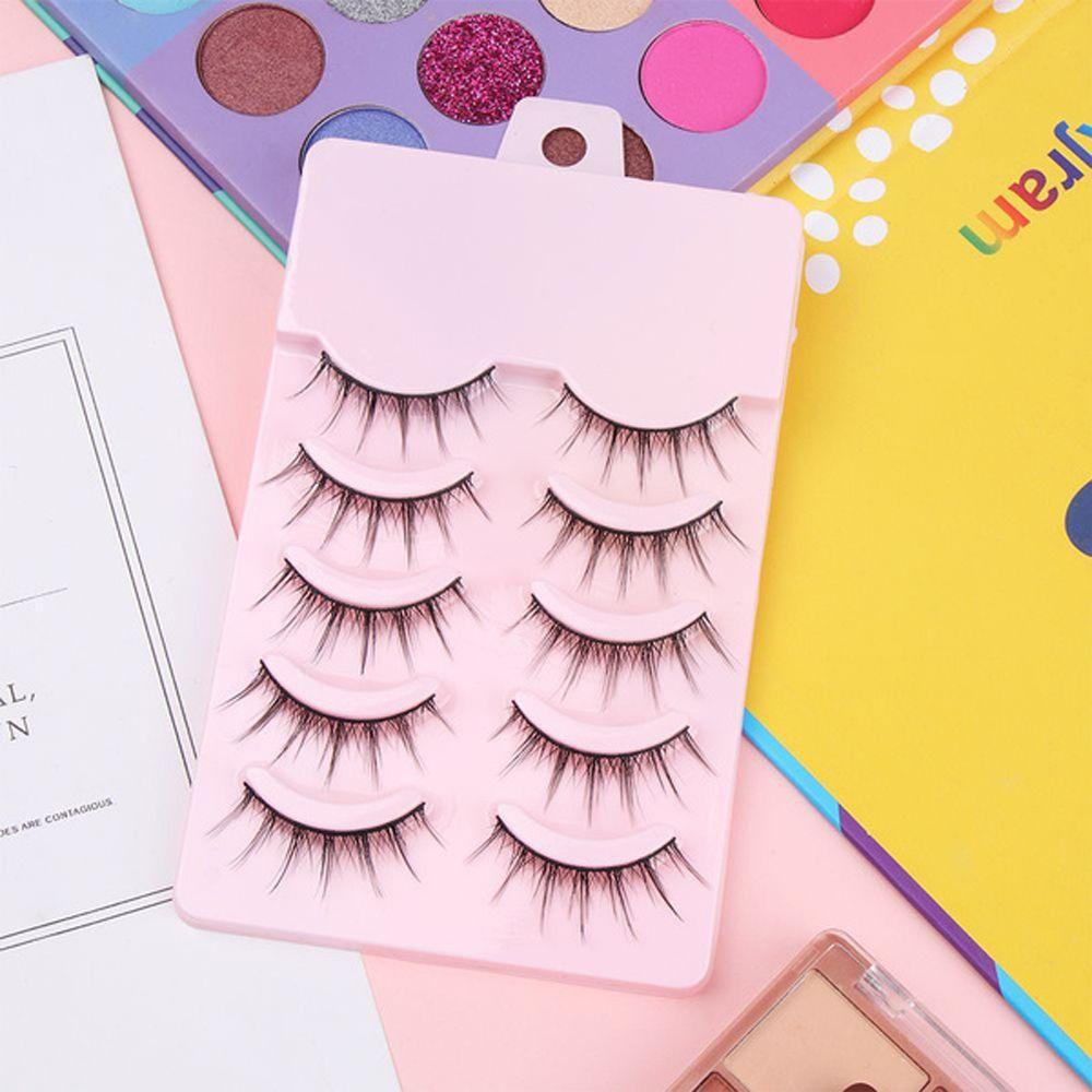 LILYES 5 Pairs 3D Lash Extension Natural Eye Makeup Tool Cross False ...