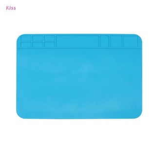Kiss แผ่นเหล็กบัดกรีซิลิโคน ขนาดใหญ่ 11.81x7.87 นิ้ว พร้อมสกรู สําหรับวางตําแหน่ง