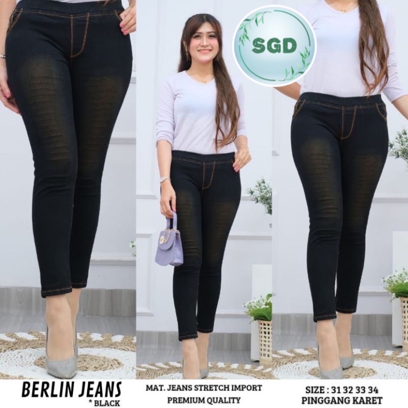 BERLIN JEANS|วาบิIAN JEANS|LASER Ripped JEANS