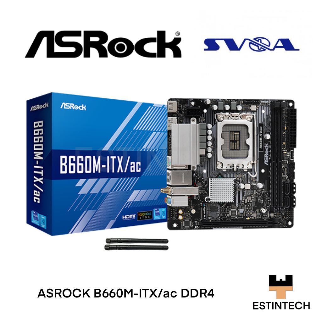 Mainboard(เมนบอร์ด) 1700 Asrock B660M-ITX/ac DDR4 ของใหม่ประกัน 3ปี