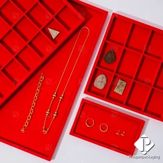 ถาดใส่พระและเครื่องประดับ ขนาด12x17นิ้ว นำถาดจัดโชว์พระเครื่องและเครื่องประดับ จัดเก็บได้ง่าย จัดโชว์เพิ่มความสวยงาม