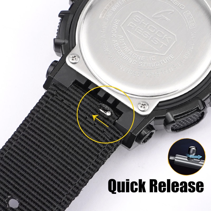 สายนาฬิกาข้อมือไนล่อน ผ้าแคนวาส 16 มม. 18 มม. แบบเปลี่ยน สําหรับ Casio G-SHOCK GM-110 GM-2100 GA-900 AQ-S810