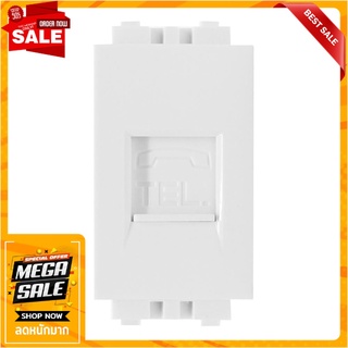 เต้ารับโทรศัพท์ CT ELECTRIC 6P/4C TEL-1 สีขาว เต้ารับสายไฟ TELEPHONE SOCKET CT ELECTRIC 6P/4C TEL-1 WHITE