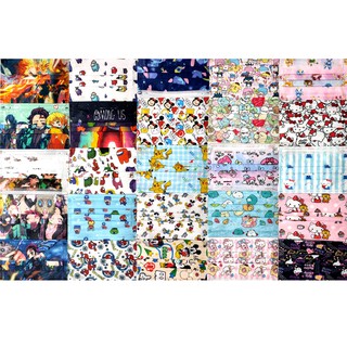 แมสก์เด็กลายสุดฮิต แพค 10 ชิ้น 🟢🔵🟣🟡🟠🔴พร้อมส่ง