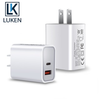 Luken อะแดปเตอร์ชาร์จโทรศัพท์มือถือ 20W USB Typ-C สําหรับ iP 12 Pro Max Android Samsung