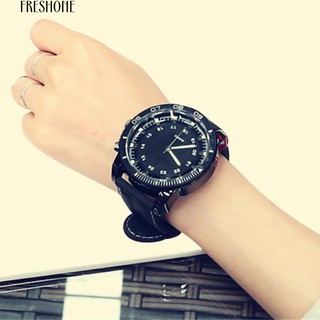 นาฬิกาสปอร์ตขนาดใหญ่ผู้ชายผู้หญิงนาฬิกาหนัง faux วง quartz นาฬิกาข้อมือคู่รัก