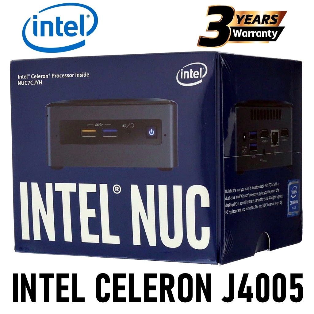 MINI PC (มินิพีซี) Intel NUC INTEL CELERON J4005 (BOXNUC7CJYHN) ประกัน 3 ปี ราคายังไม่รวม RAM,HDD,OS (Option)