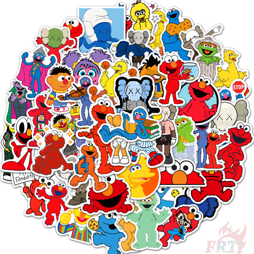 Kaws Sesame Street - Series 02 Cartoon TV Shows Fashion Brand สติ๊กเกอร์ 50Pcs/Set DIY Fashion Mixed Doodle Decals สติ๊กเกอร์