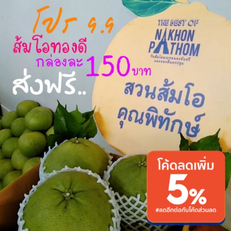 9.9 ส้มโอทองดี ส่งฟรี !! ทุกกล่อง