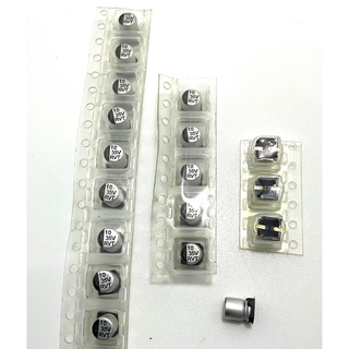 Cกระป๋องแบบแปะปริ้น ค่า 10UF มี35V,50V แพ็ค10ชิ้น